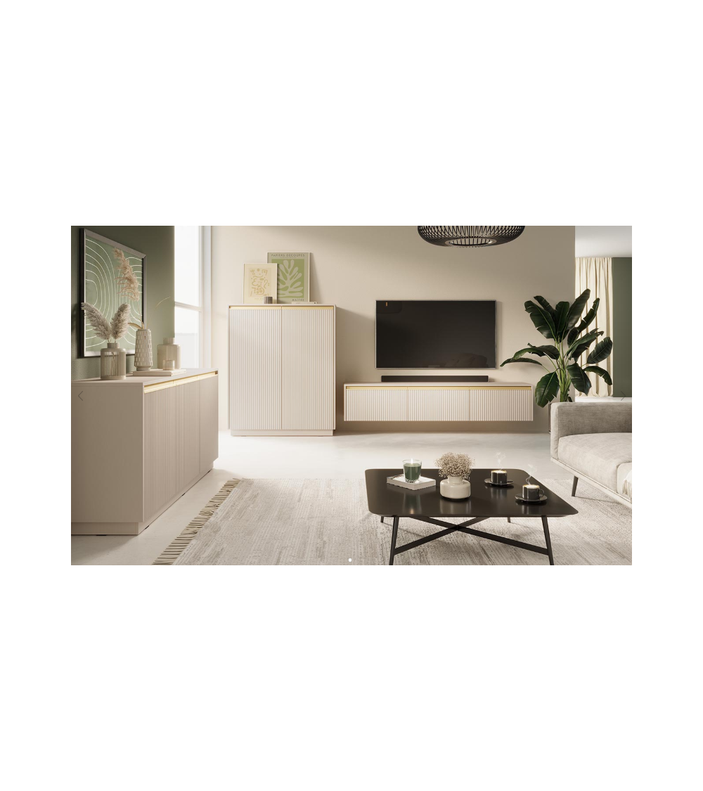Ensemble meuble TV ROYAL couleur Beige